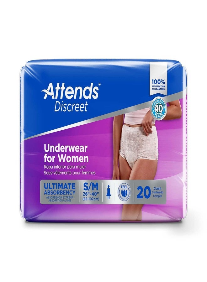 Attends Discreet Disposable Underwear Female Pull On with Tear Away Seams Medium, ADUF20, 20 Ct - Image 3